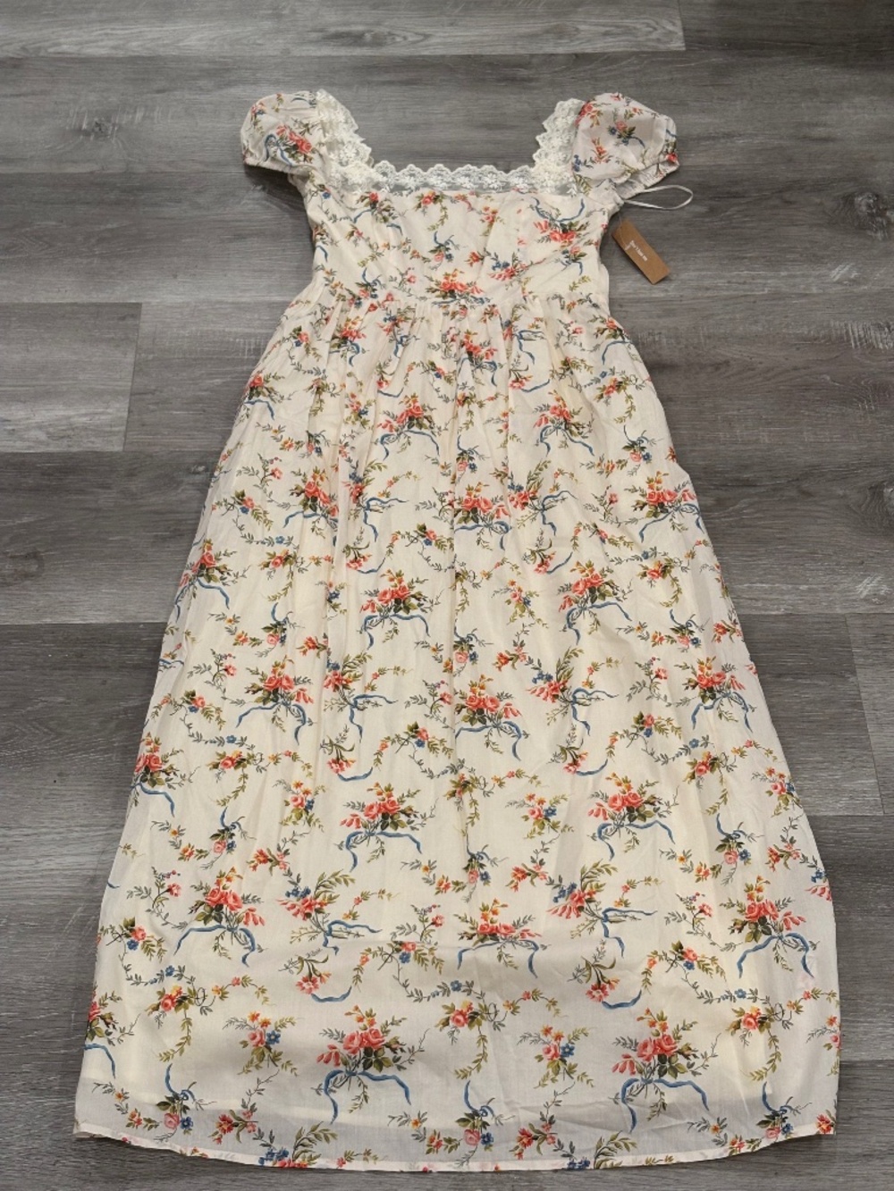 Sorella Atelier Midi Dress Floral Cotton Lined Womens 2 NWT